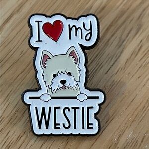 5/$25 i Love My Westie Enamel Pin new Westie dog Pinback I ❤️my Westie